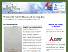 Tablet Screenshot of mainelyplumbing.com